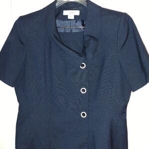Le Suit Dark Blue Blazer with Shiny Button Details